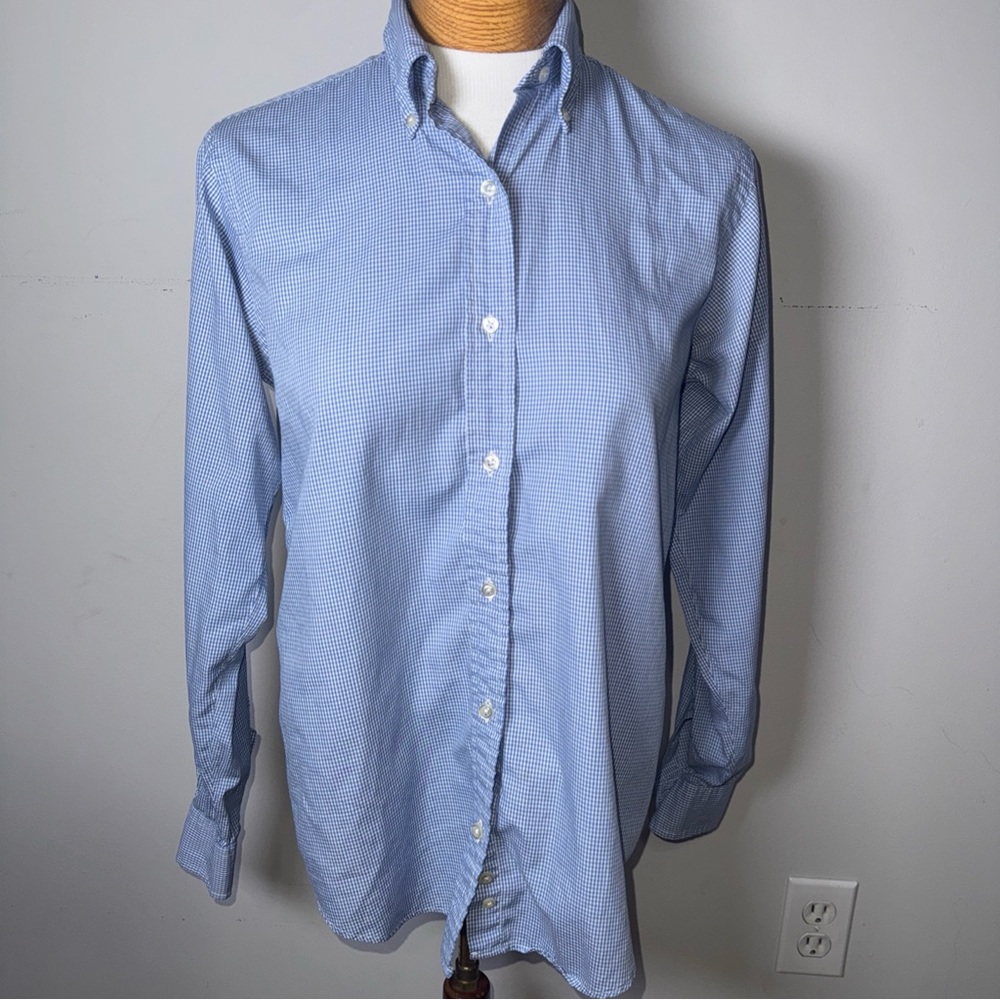 Brooks Brothers Light Blue Gingham Button-Down Shirt